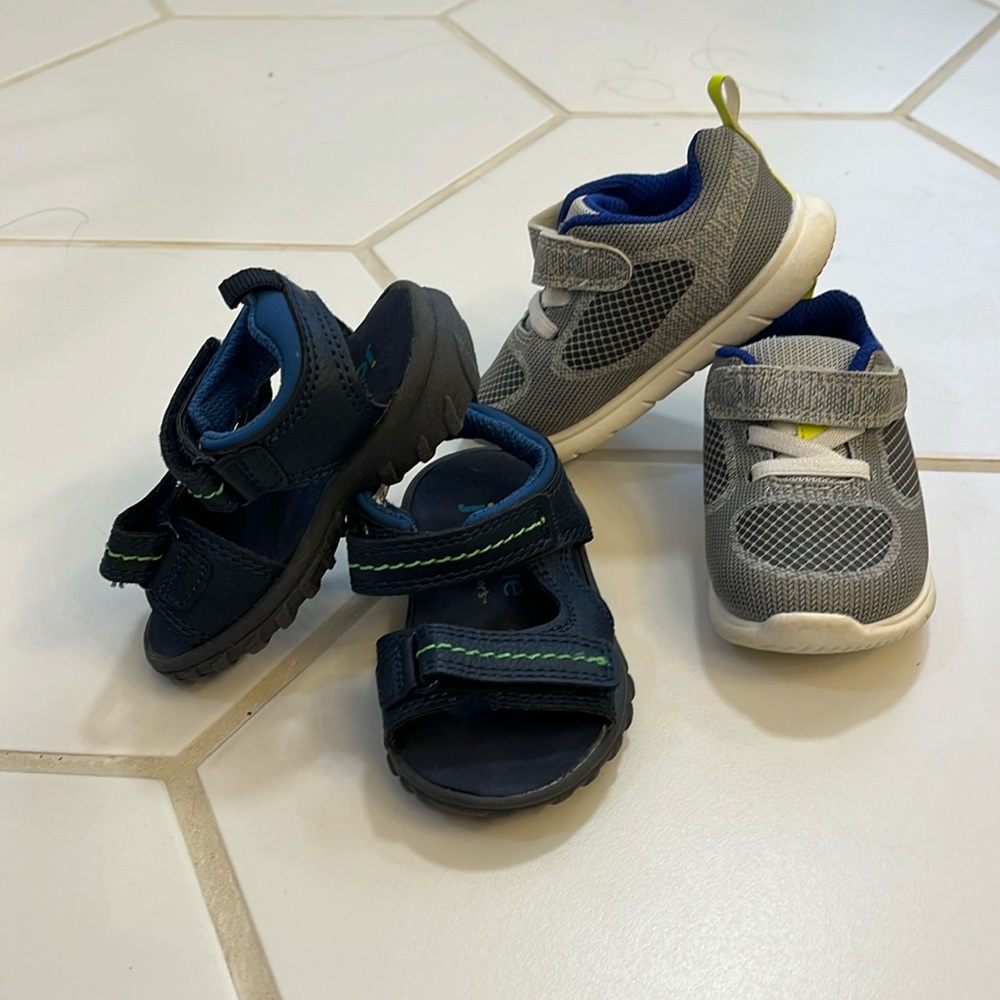 Two Pairs of Size 4 Toddler Shoes